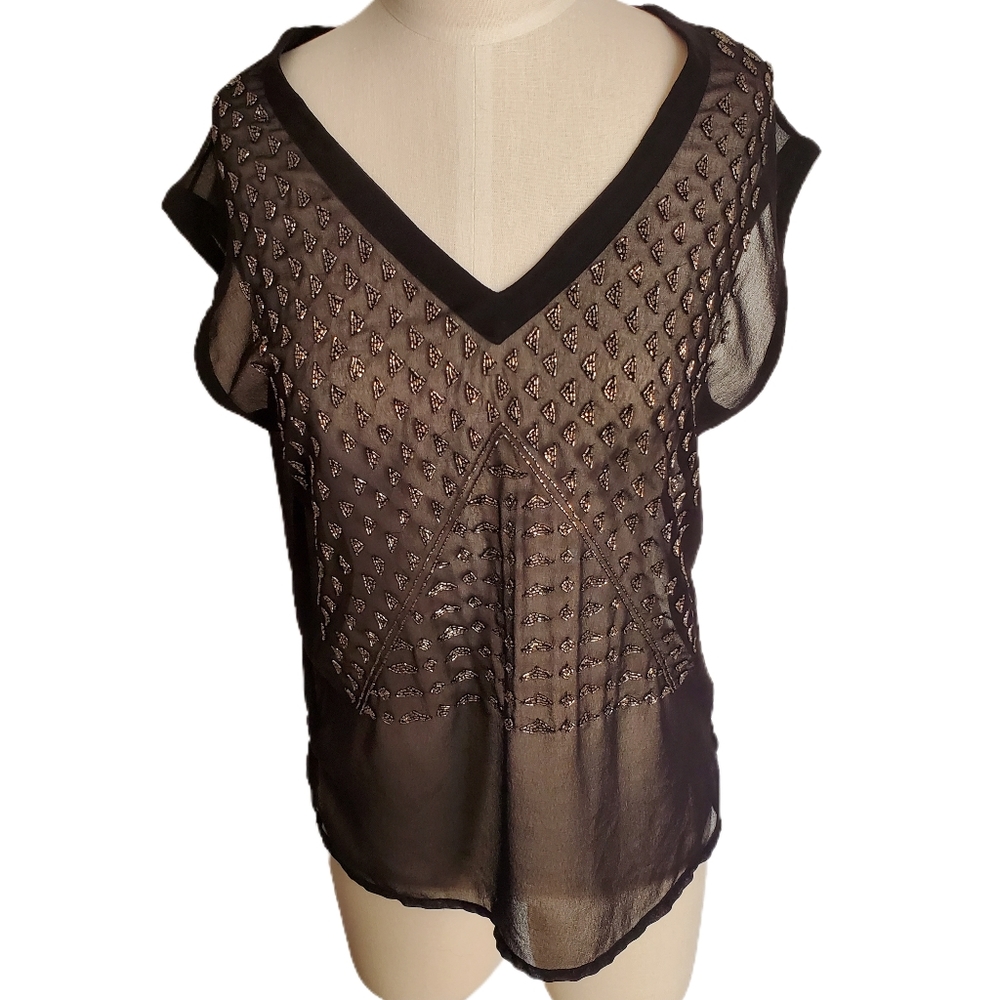 Search for Sanity beaded Vneck top